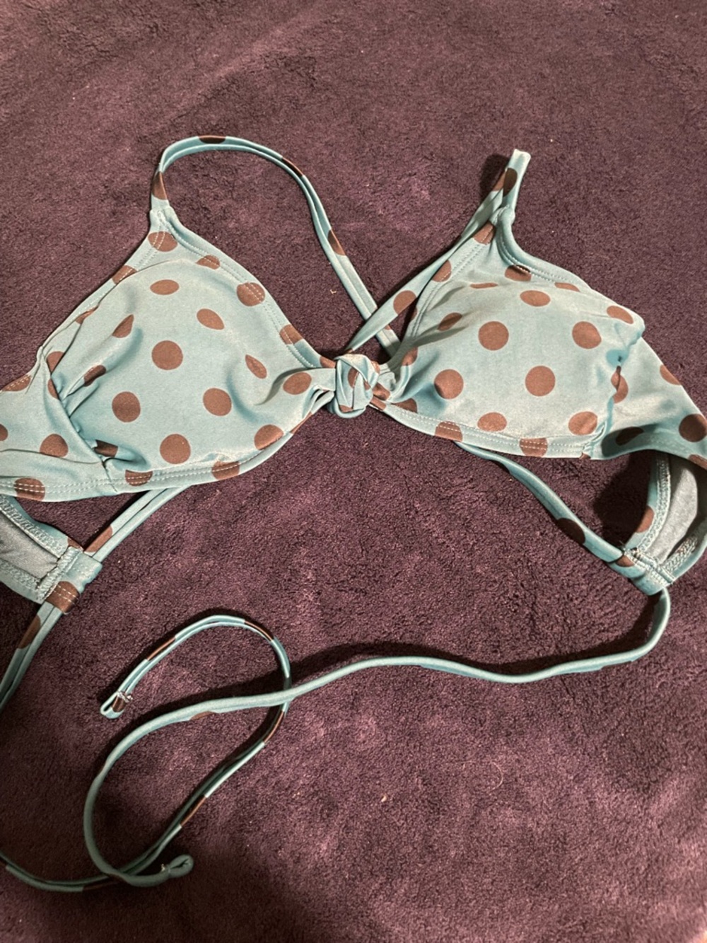 Dark Green/Blue Bikini Top